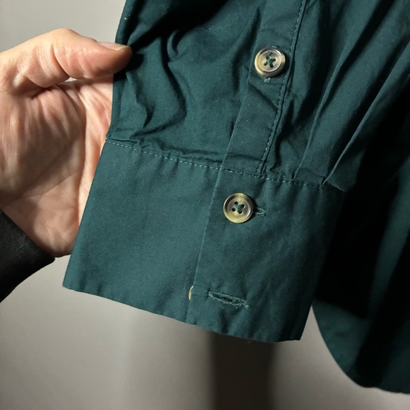 UNIVERSAL STANDARD Elbe Button Down Full placket Shirt in Forest green (L) 22/24 - Picture 5 of 9